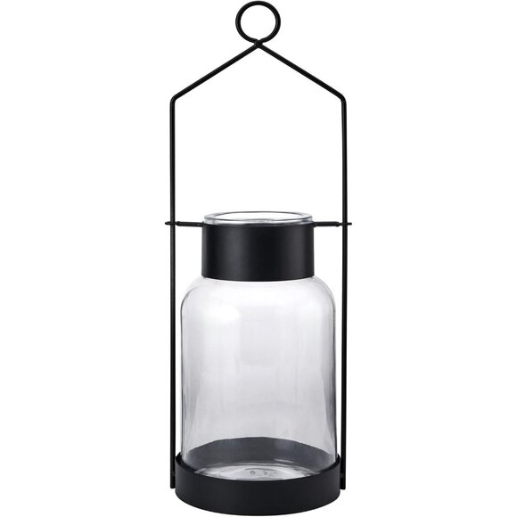 Elements 6x19 inches Glass and Metal Bottle DEC Wire Candle Lantern Clear - Picture 1 of 3
